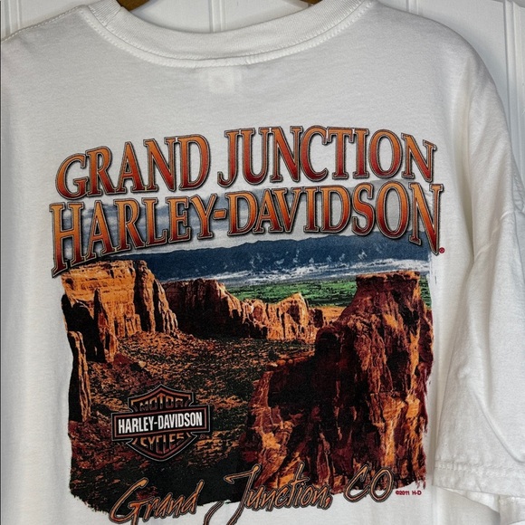 Harley-Davidson MEN'S SHORT SLEEVE TEE Grand Junction, CO Sz 2X - Picture 8 of 10